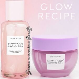 Glow Recipe Watermelon Pore Tight Toner And Plum Plump Hyaluronic Face Cream